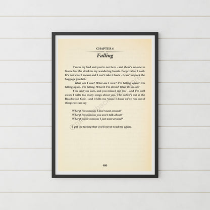 Bookish Harry Lyric Prints  | Choose your track | 3 sizes