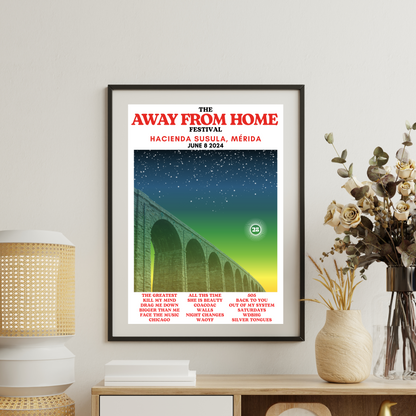 Away From Home Festival 2024 Setlist Print | AFHF | 2 designs