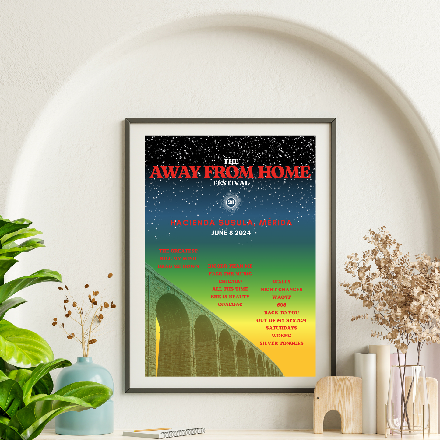 Away From Home Festival 2024 Setlist Print | AFHF | 2 designs