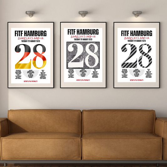 FITF World Tour Hamburg 2023 Setlist Print