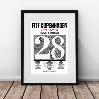 FITF World Tour Copenhagen 2023 Setlist Print