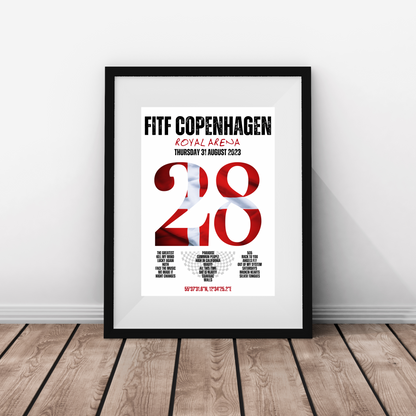 FITF World Tour Copenhagen 2023 Setlist Print