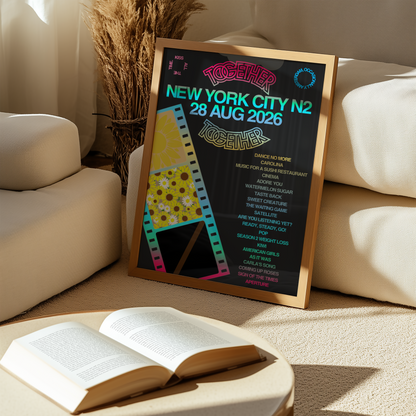 Together Together New York N2 (28 Aug) Setlist Print | 5 sizes